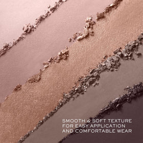 Lancôme Hypnôse palette swatches show rich pigment across matte and metallic finishes