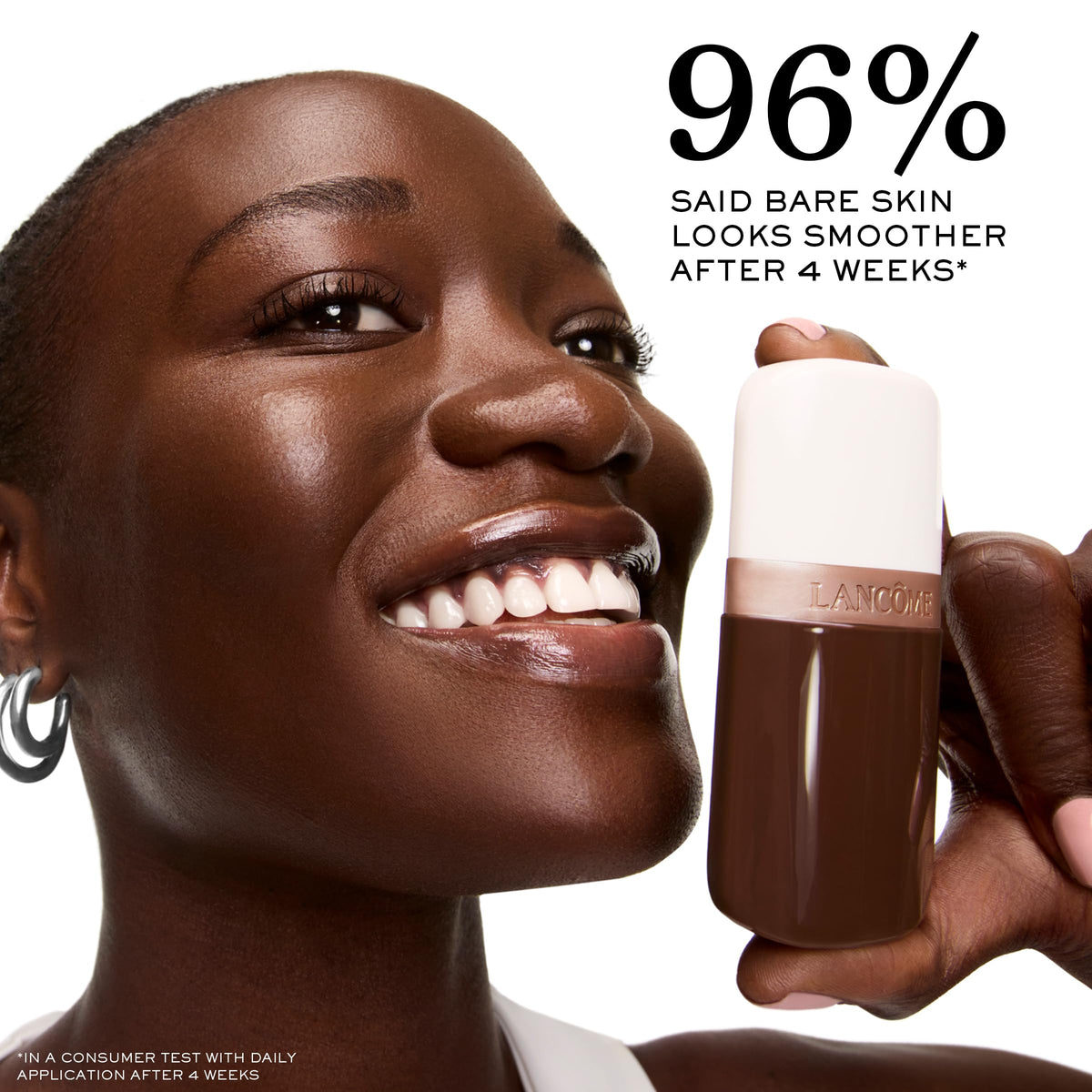Lancôme Idôle 3 Serum Tint dewy finish close-up highlights natural radiance