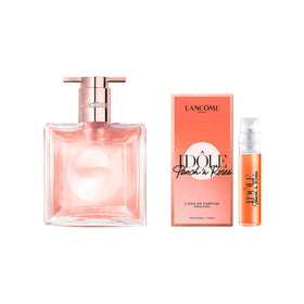Lancôme Idôle bottle close-up, sleek design for a modern vanity.