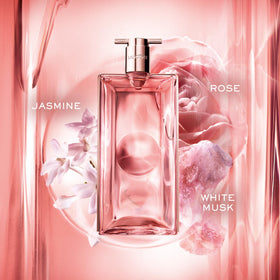 Lancôme Idôle cap detail showing minimalist luxury and grip.