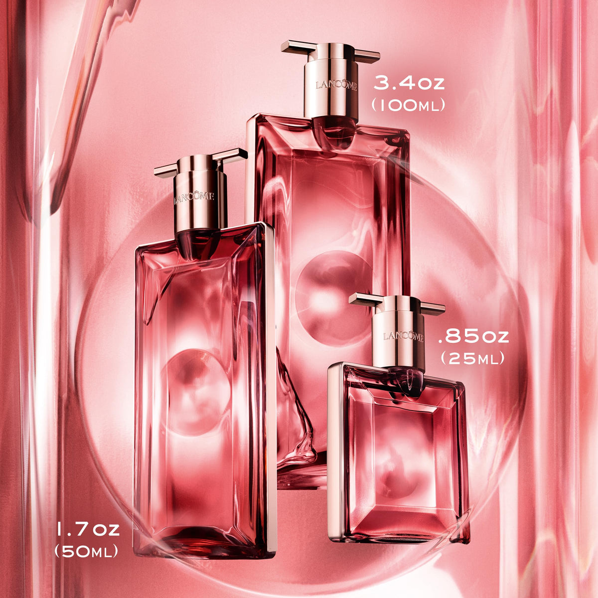 Lancôme Idôle Power cap close-up showcasing premium detail for lasting elegance.