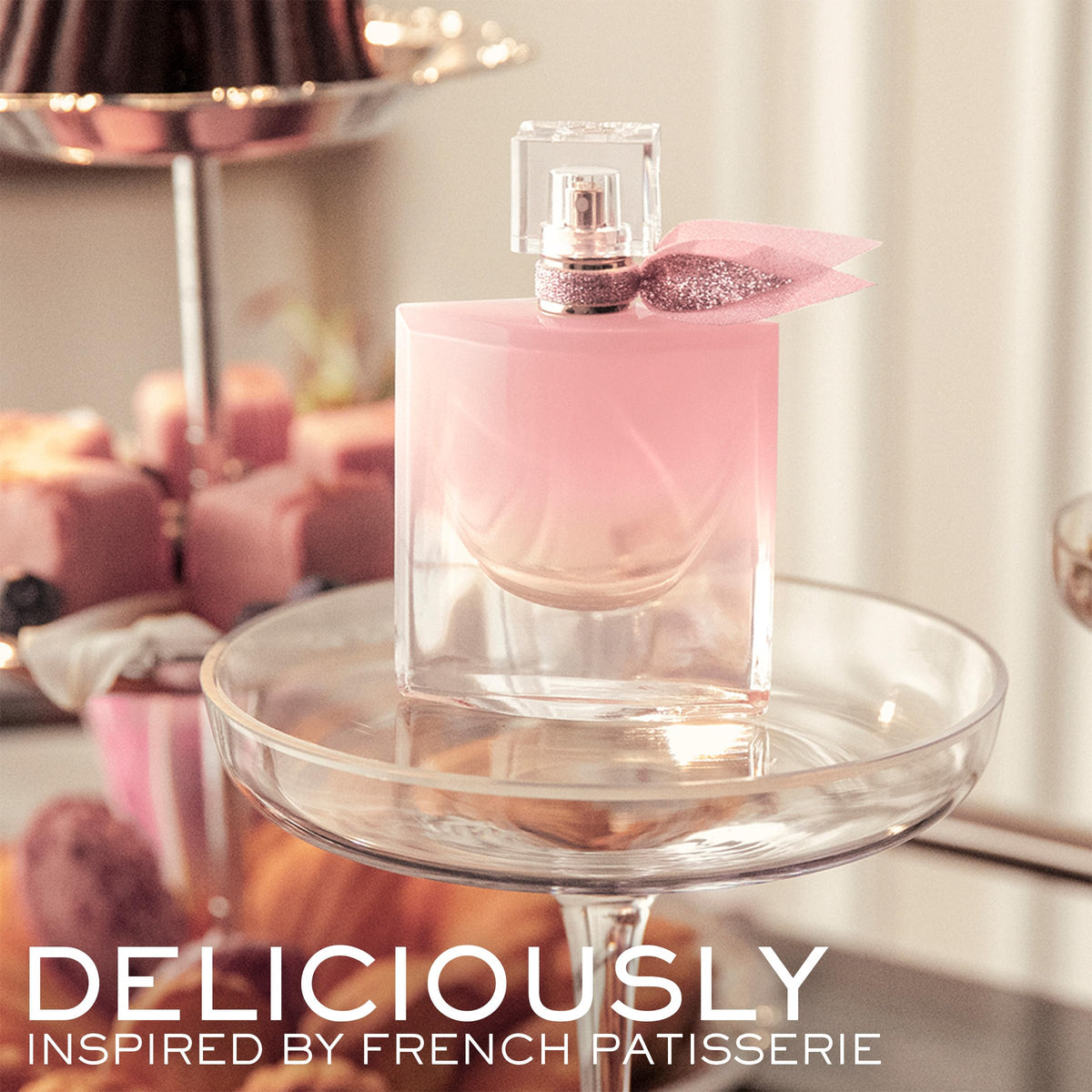 Lancôme La Vie Est Belle Vanilla Nude label detail conveys premium branding.