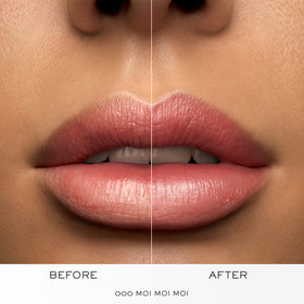 Lancôme L'Absolu Rouge 18-hour comfort demonstration on lips.