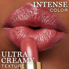 Application on lips shows creamy glide and even coverage for daily use