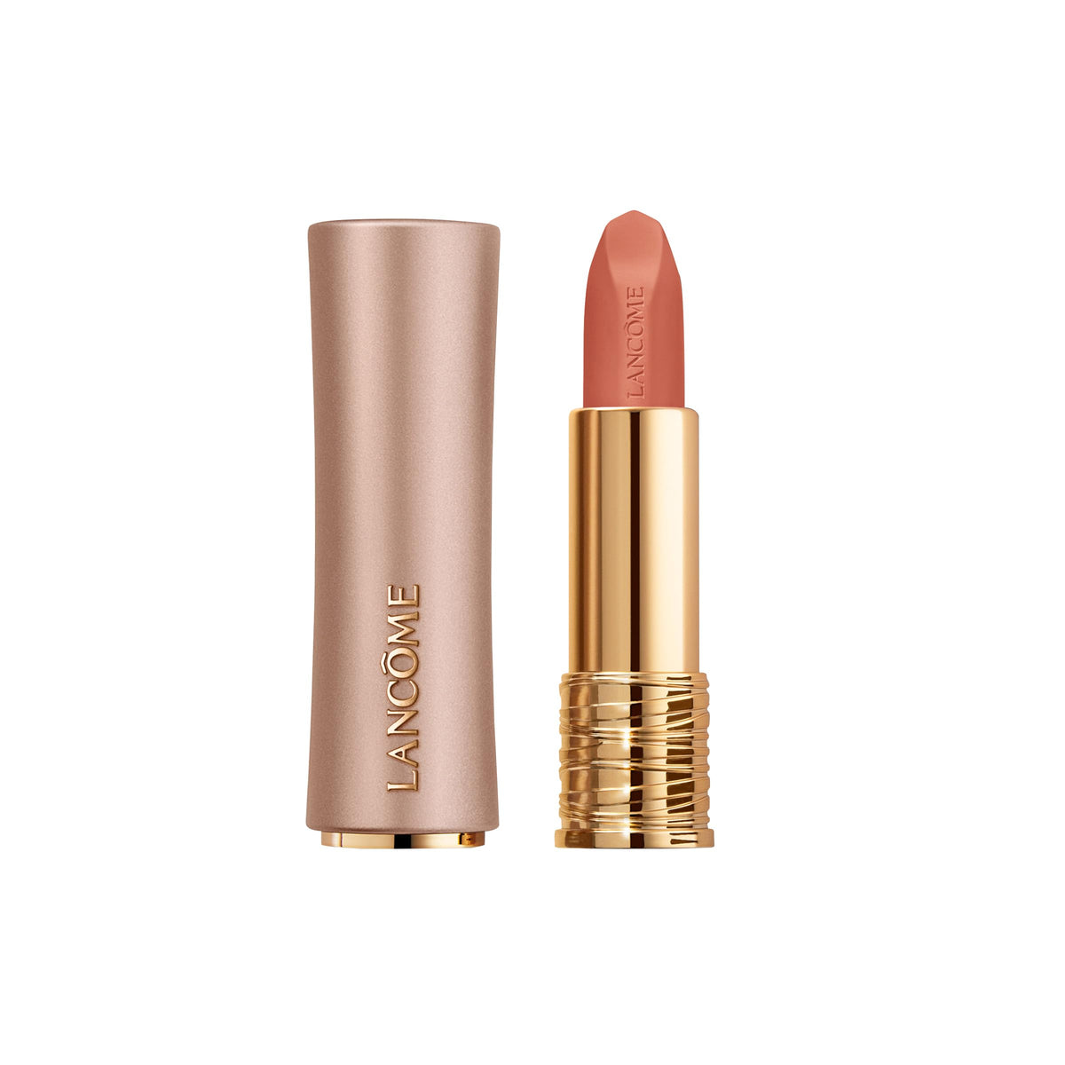 Lancôme L'Absolu Rouge Intimatte bullet closeup for precise, defined color