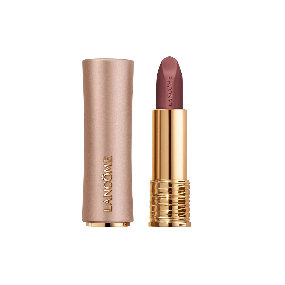 Lancôme L'Absolu Rouge Intimatte bullet closeup for precise, elegant lipstick application.