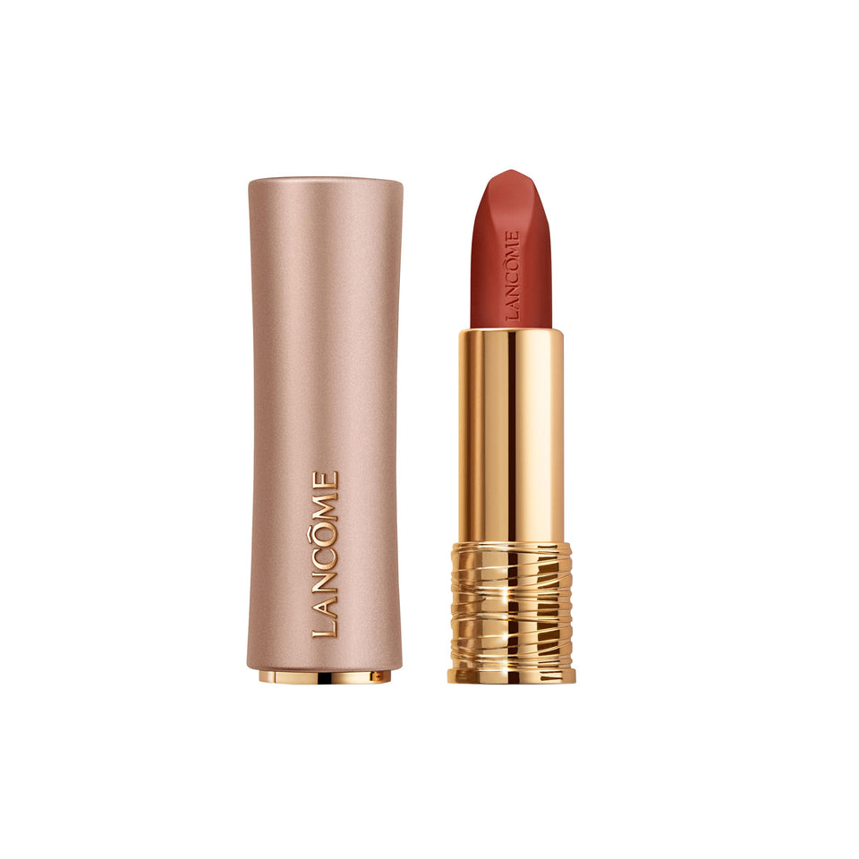 Lancôme L'Absolu Rouge Intimatte soft-matte finish lip color in action for everyday wear