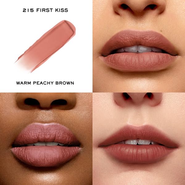 Lancôme L'Absolu Rouge Intimatte soft matte swatch showing buildable coverage.