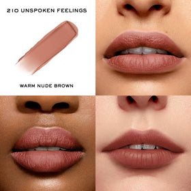 Soft matte color swatch showing buildable coverage.