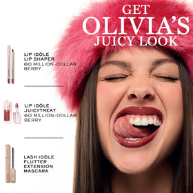 Lancôme Lip Idôle JuicyTreat berry-bisou gloss close-up shows rich color.