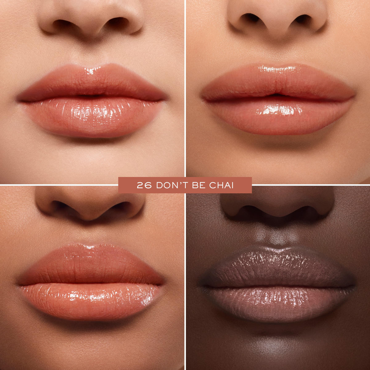 24-hour hydration concept depicted with subtle lip shine on lips.