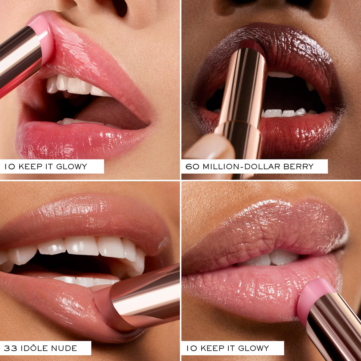 Lancôme Lip Idôle Butterglow balm close-up displaying shade 66 Mahogany Mauve.