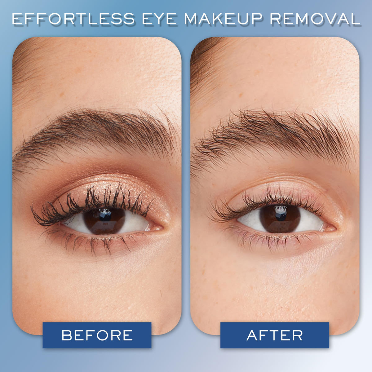 Detail of mascara wand bristles for separation and control.