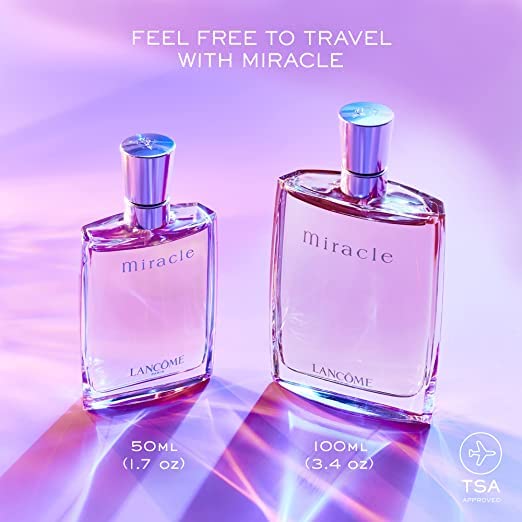Lancôme Miracle EDP note-blend close-up hints lychee, ginger, and amber for a vibrant scent.