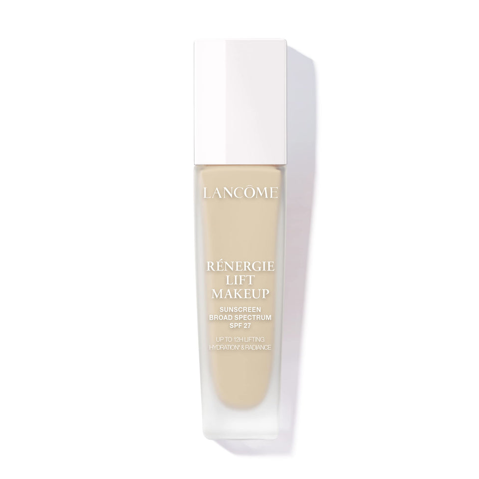 Lancôme Renergie Lift foundation bottle with pump shows easy application and radiant hydration.