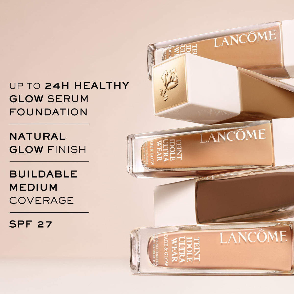 Lancôme Teint Idole Ultra Wear buildable coverage for natural glow.