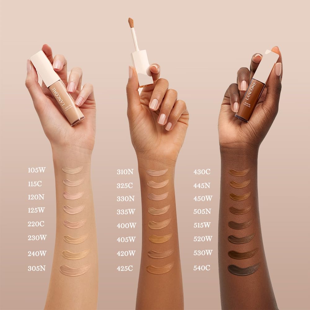 Lancôme Teint Idole Ultra Wear serum concealer contour and highlight capability shown.