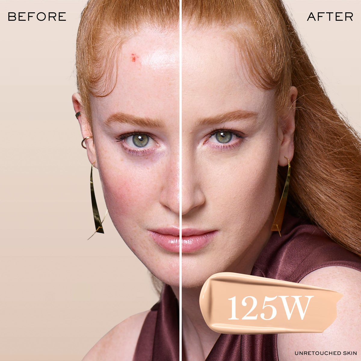 Lancôme Teint Idole Ultra Wear shade-match swatch highlights broad shade range.