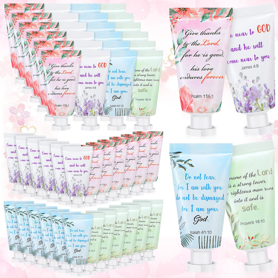 Landhoow 24-pack hand cream bulk packaging with four gifting patterns.