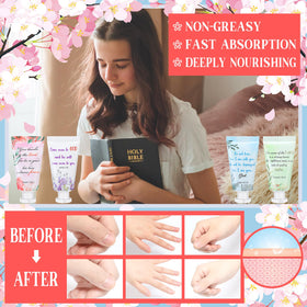 Landhoow moisturizing hand cream nourishes dry hands after washing.