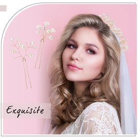 Landical Bridal Wedding Hair Clip White complements updos and formal looks