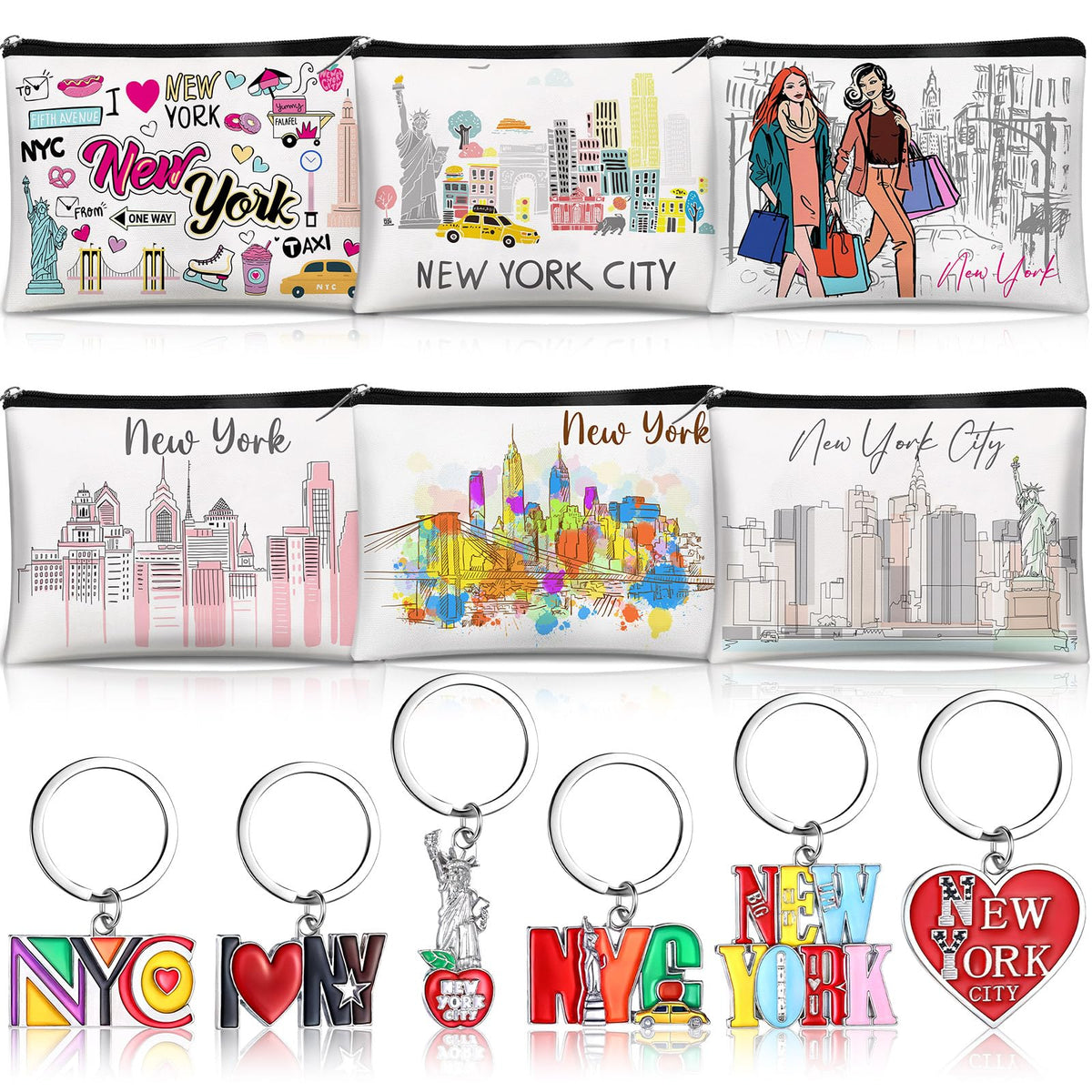 Landical New York cosmetic bag design 1 durable canvas for everyday makeup storage