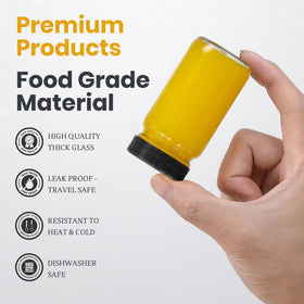 LANDNEOO dishwasher-safe mini bottles ideal for sauces, dressings, or shots.