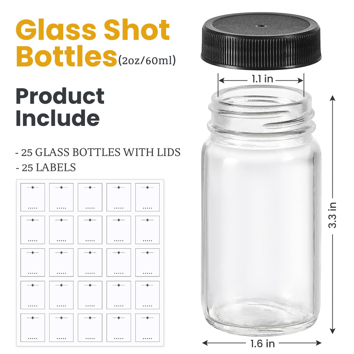LANDNEOO wide-mouth 2oz bottle with leakproof cap for easy filling.
