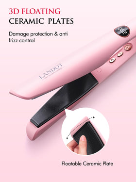 LANDOT 12 temperature settings from 250°F to 450°F for all hair types.