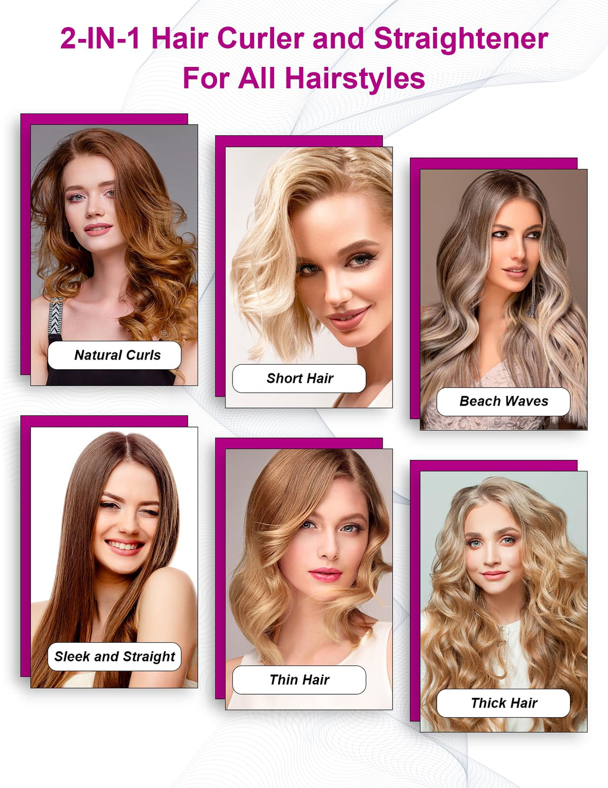 LANDOT 30-second heat-up provides quick styling sessions.