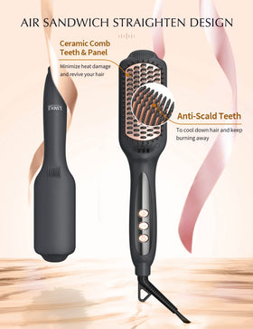 LANDOT ionic ceramic technology reduces frizz for a sleek finish