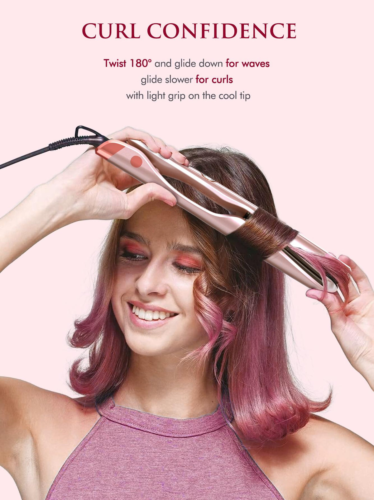 LANDOT rose gold plates in use for smooth, glossy results.