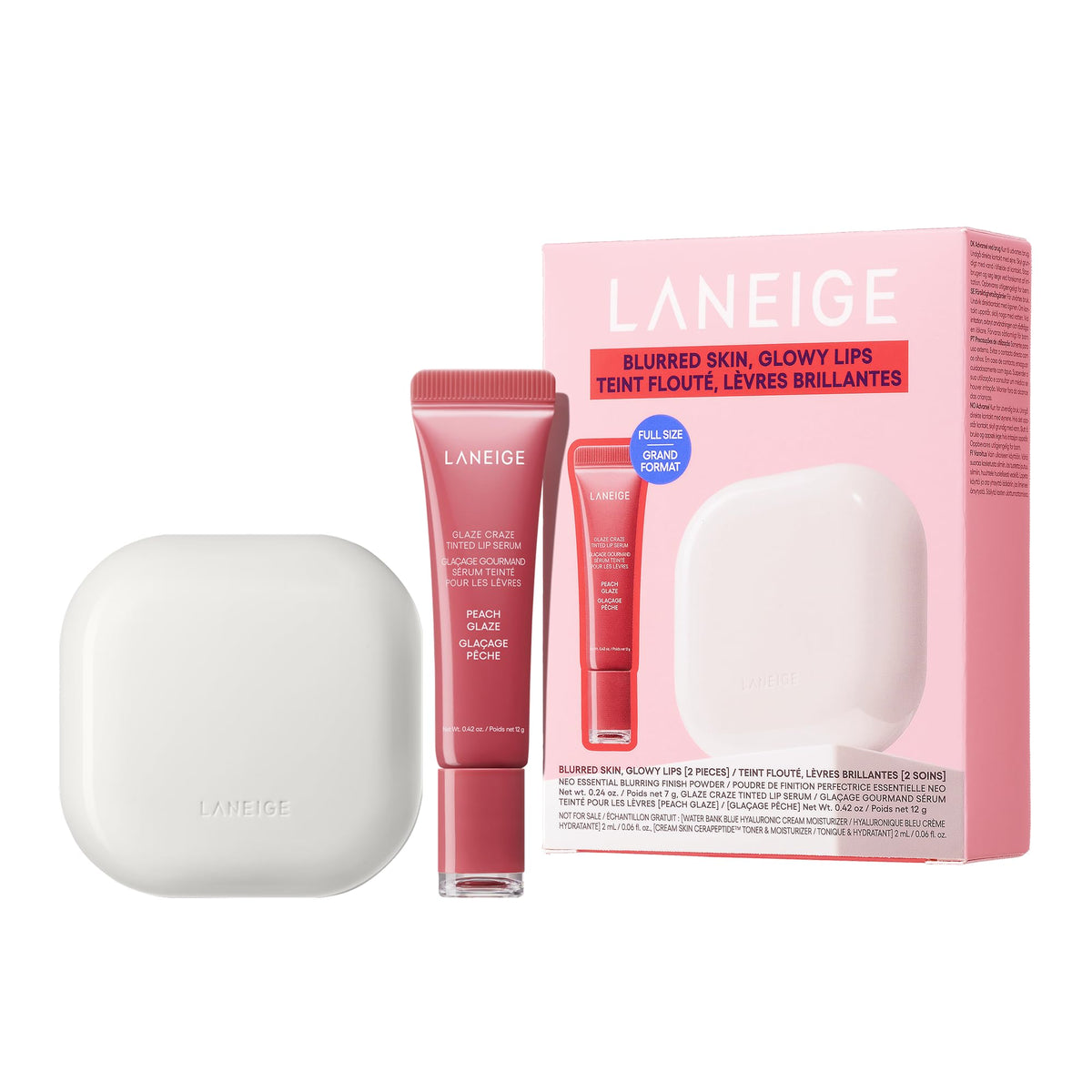 Laneige Neo Blurring Powder with puff for a soft-focus touch-up.