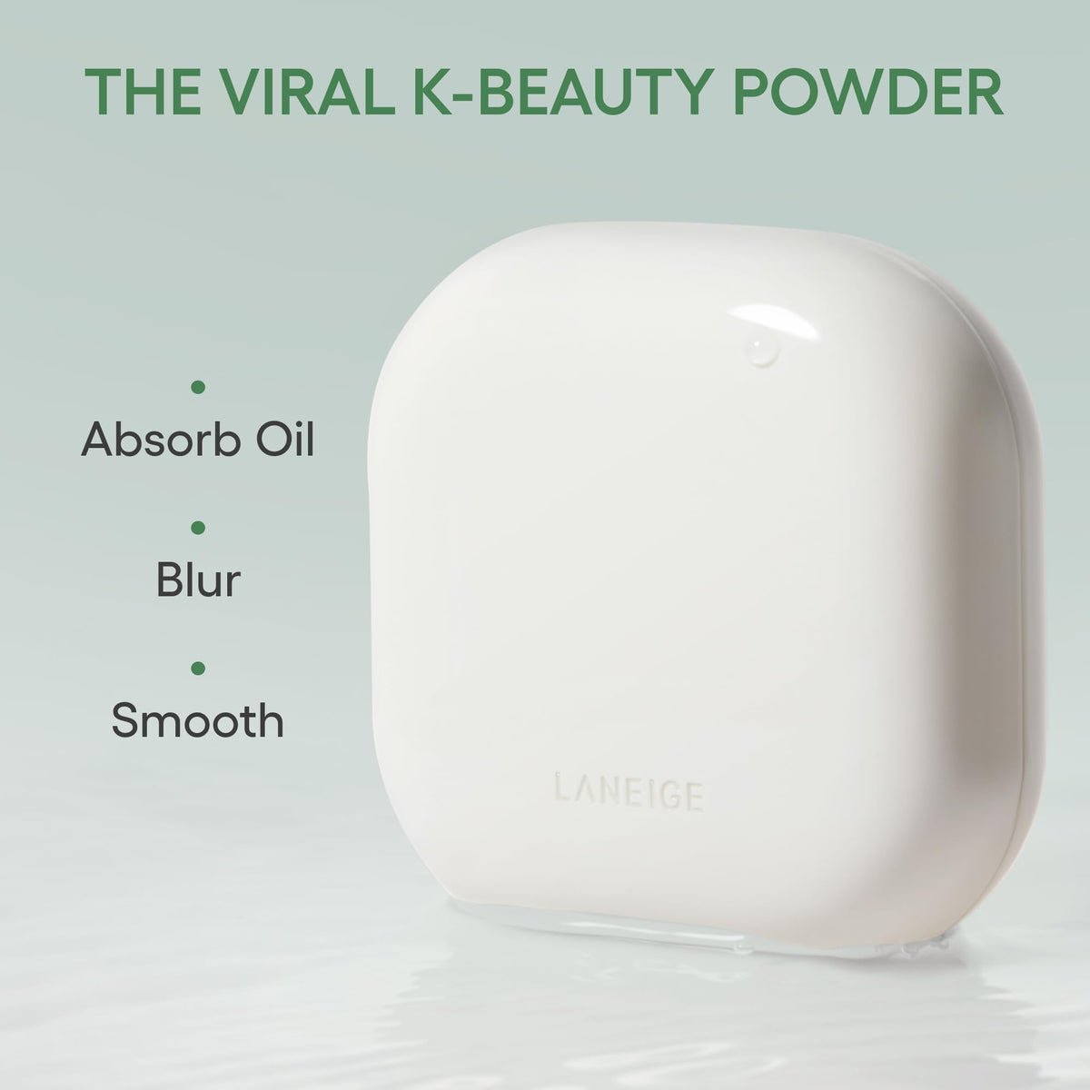 Laneige Neo Blurring Powder loose powder absorbs shine for a blur.