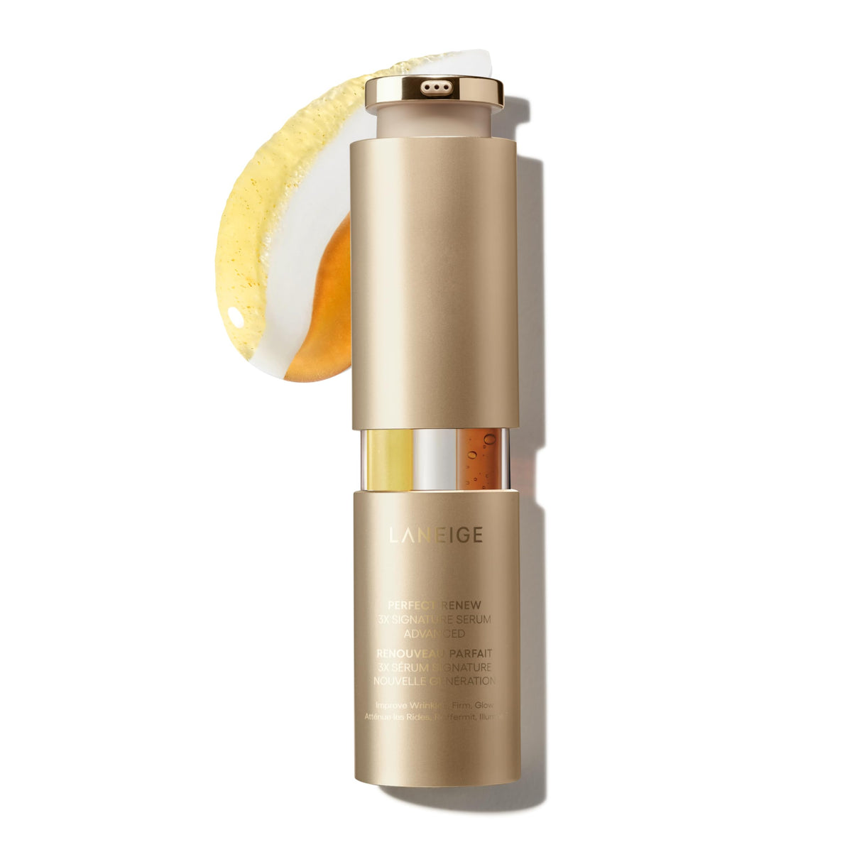 LANEIGE Perfect Renew 3X triple-chamber packaging keeps formulas fresh and potent.
