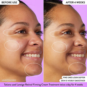 Laneige Retinol Firming Cream label close-up highlighting key ingredients