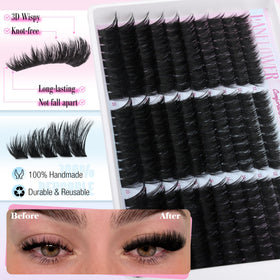 LANFLOWER 300-piece lash clusters highlight value for multiple applications.