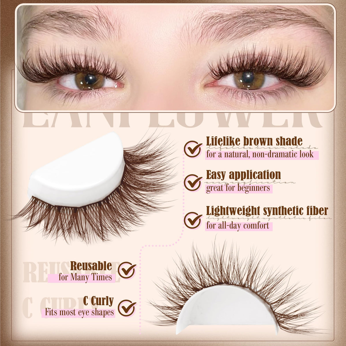 Lanflower bond, seal, and remover included for easy at-home application.