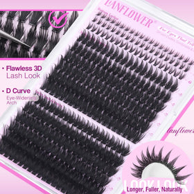 LANFLOWER Bottom Lashes in Kit create balanced fairy-eye depth and cohesion.