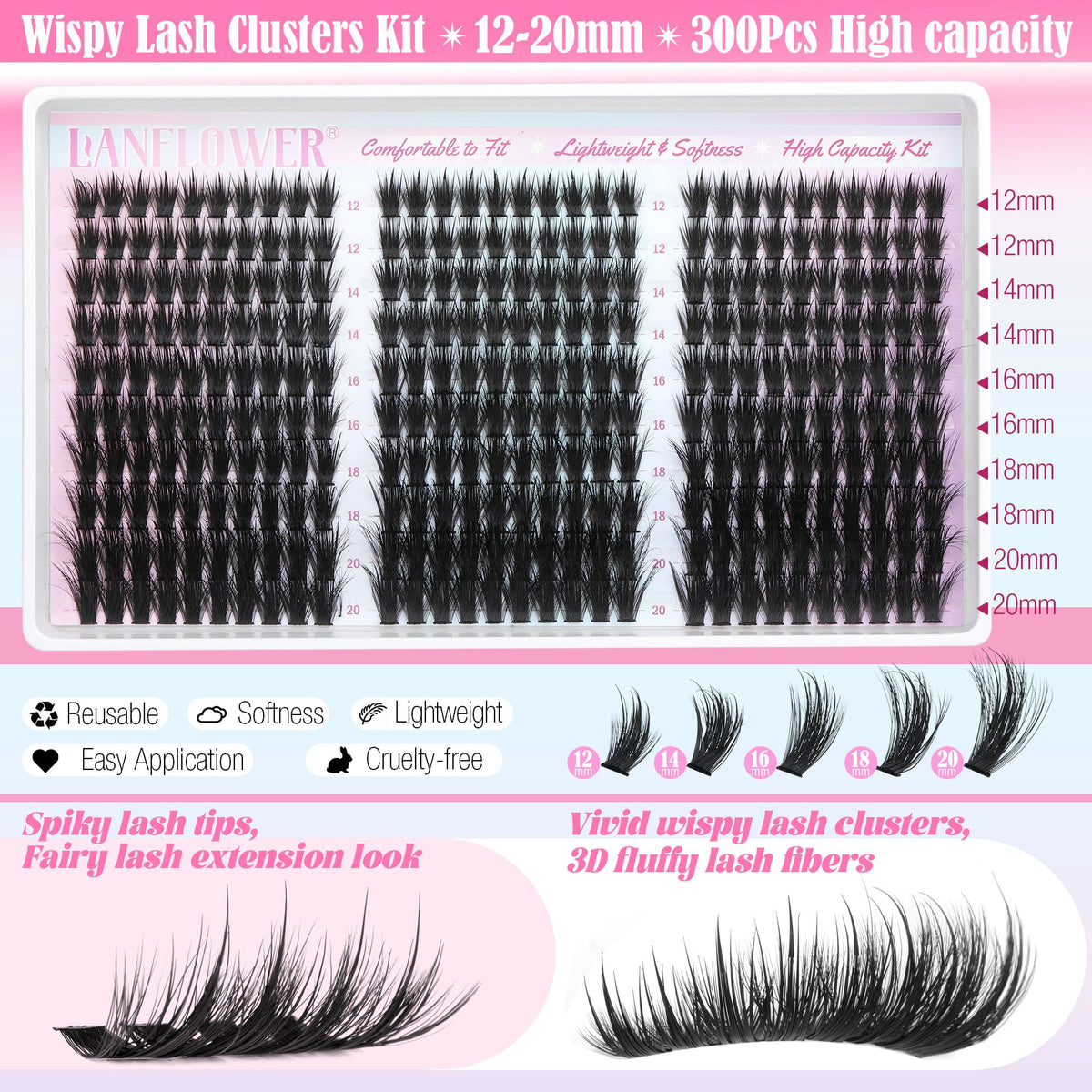 Lanflower C Curl lift opens the eye area for a wide awake look