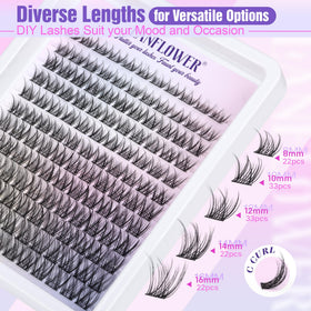 Lanflower Diverse Lengths lashes collection demonstrating customizable styling options.