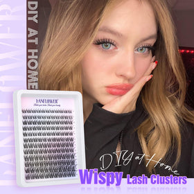 Lanflower Easy to Apply Lash Clusters with simple at-home technique.