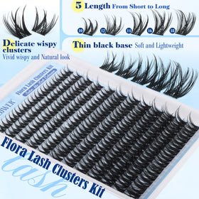 Lanflower Flora Lash Clusters Kit packaging reflects premium presentation.