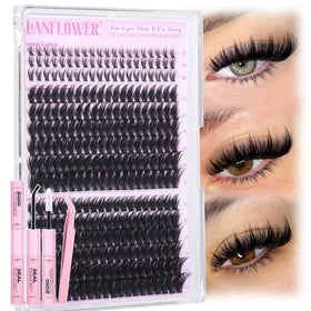 LANFLOWER Manga Lash Clusters Kit offers dramatic anime-inspired volume with lightweight lashes.