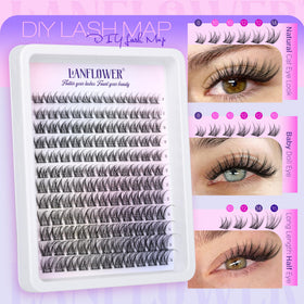 Lanflower Thin Band Lash Clusters worn comfortably for long-lasting wear.
