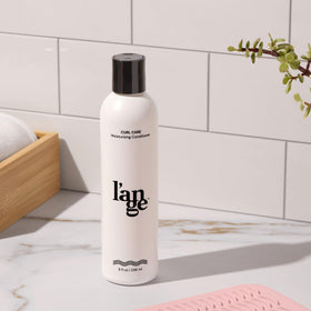 L'ANGE HAIR Curl Care Enhancing Conditioner showing frizz control and shine.