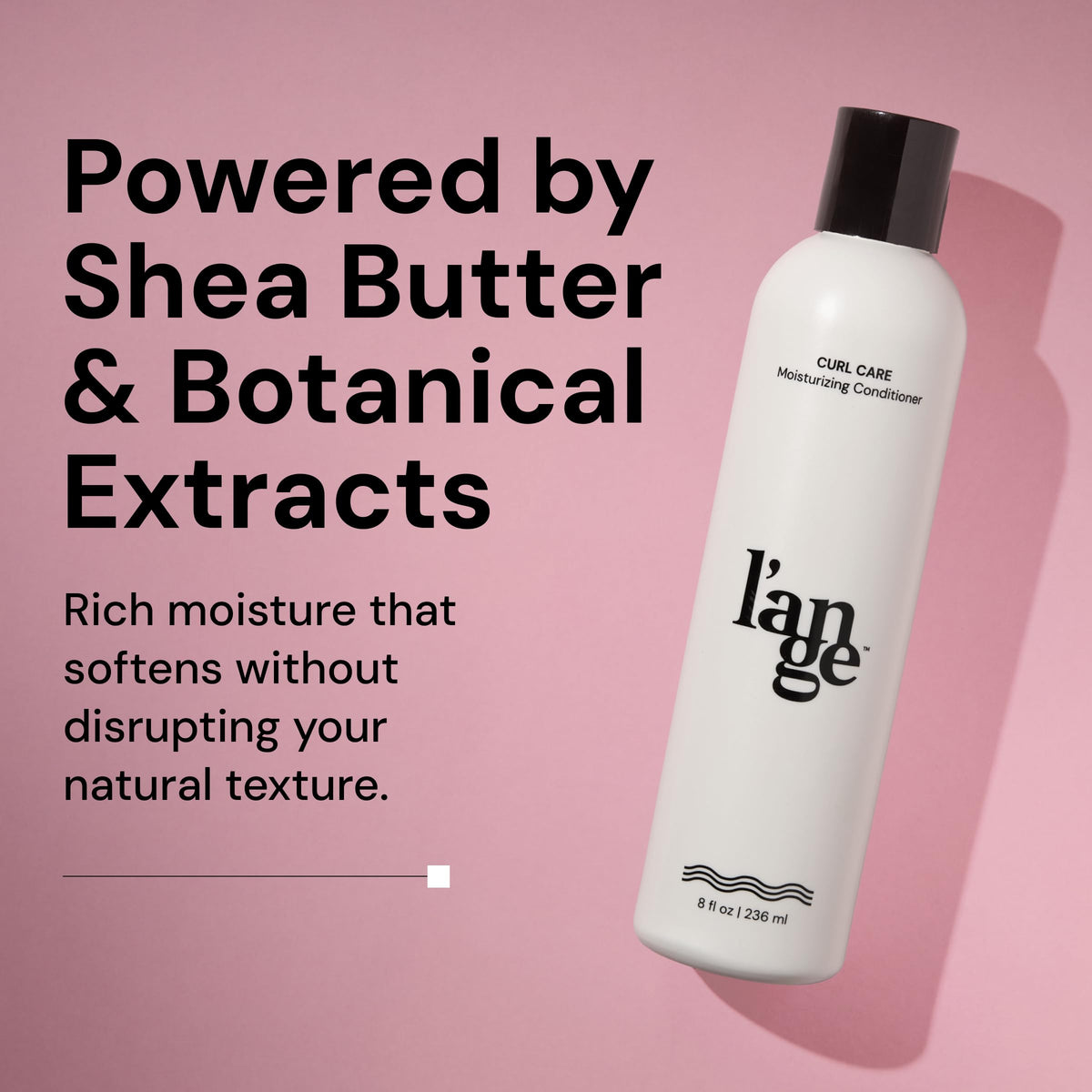 L'ANGE HAIR Curl Care Enhancing Conditioner pump-dispense close-up for easy application.