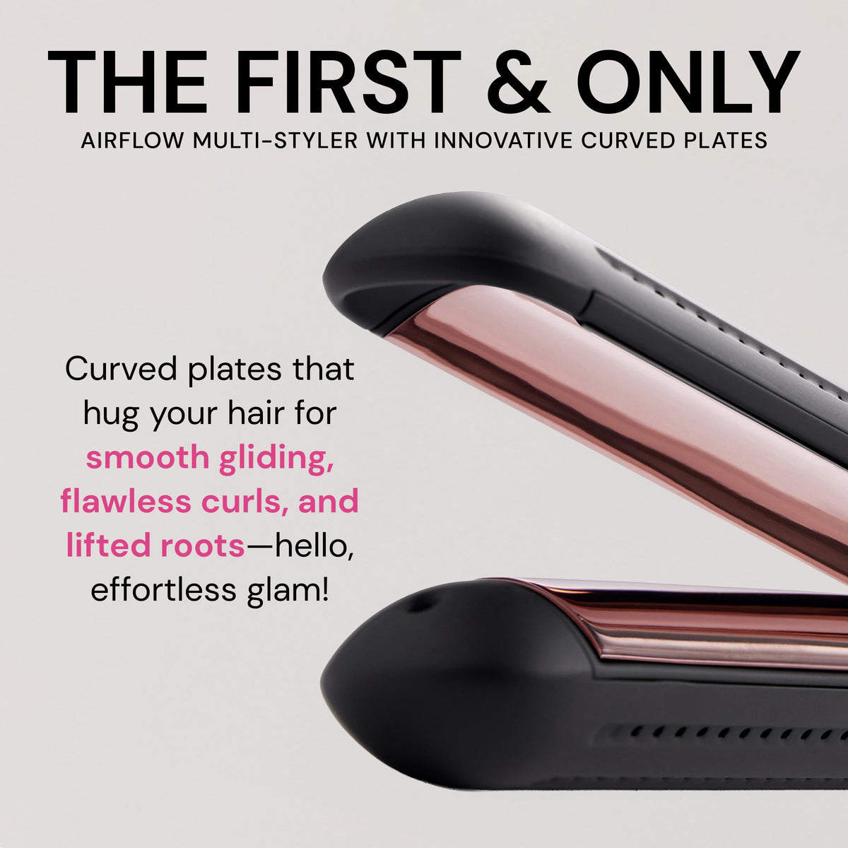 L'ANGE HAIR Le Duo Flex cooling vents help set curls for lasting shine.
