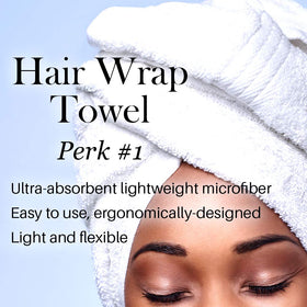 L'ANGE HAIR wrap showing frizz control after washing and drying.
