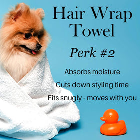 Soft plush fabric of L'ANGE HAIR wrap minimizes friction on hair strands.
